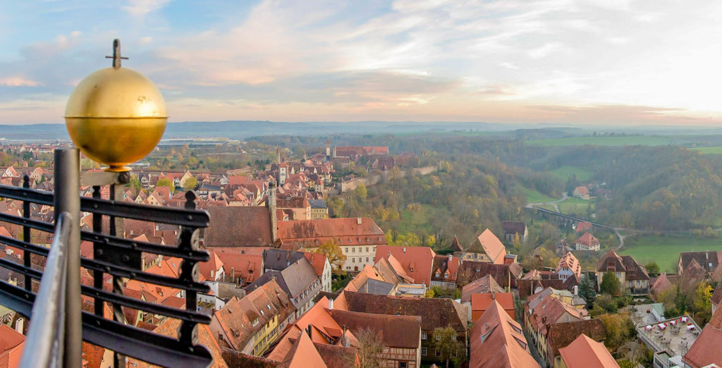 Aussicht vom Rathausturm in Rothenburg ob der Tauber